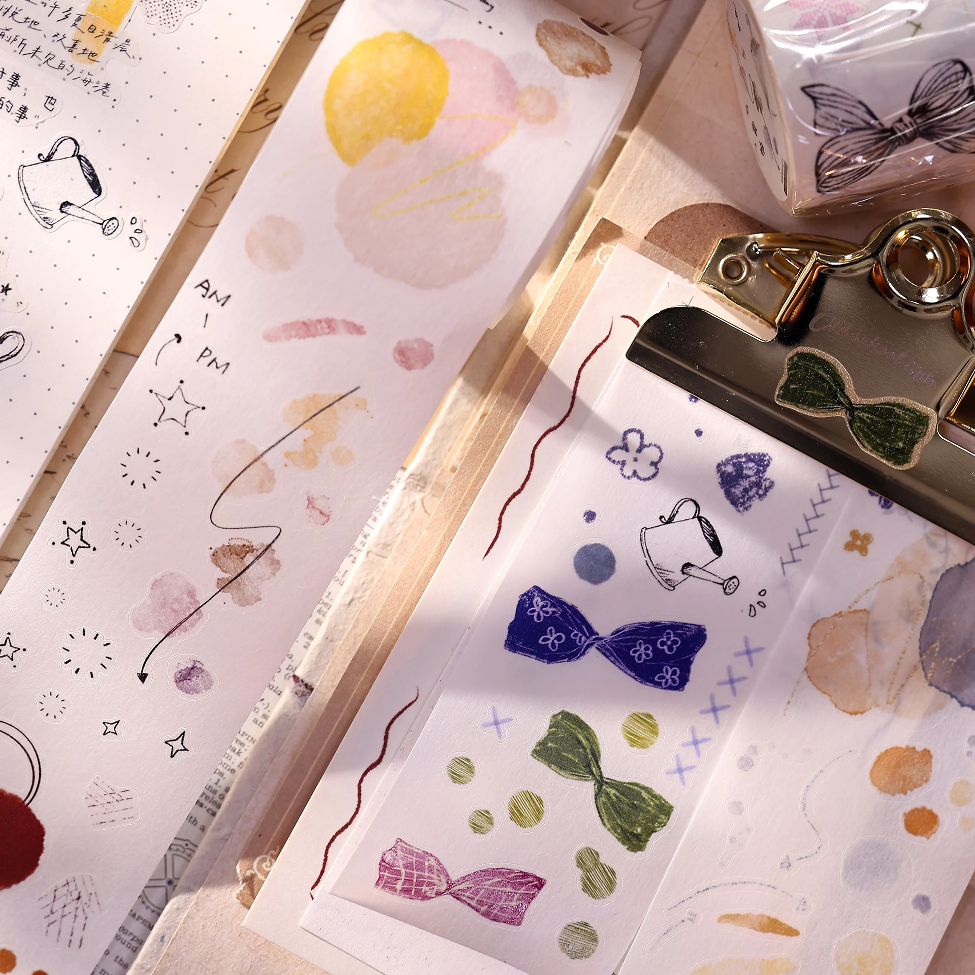 

Рулон ленты для домашних животных Washi, новое маленькое украшение, свет, ретро, соляное украшение, диван, вырезанный журнал, Сяо Бай Цзя