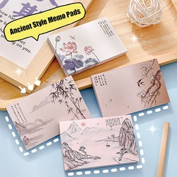 50 Sheets Chinese Ancient Style Memo Pads Retro Style Notepad Notes Decoration Message Notes Stationery Office Supplies