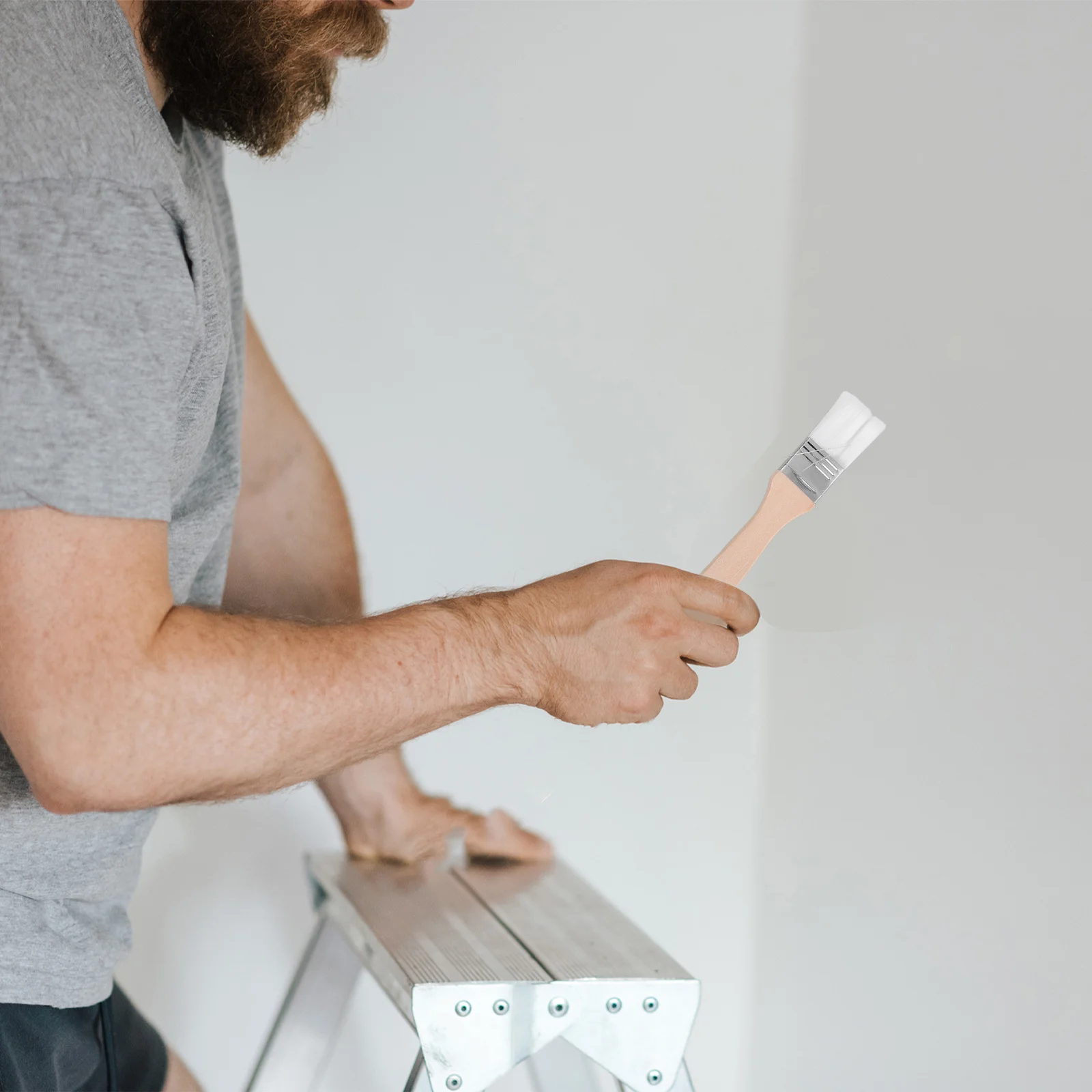 6 قطع من فرش الرقاقة المتينة للمواد اللاصقة التي تعمل باللمس والطلاء السميك والمتين ومقبض خشبي ناعم متعدد الاستخدامات في المطبخ #1