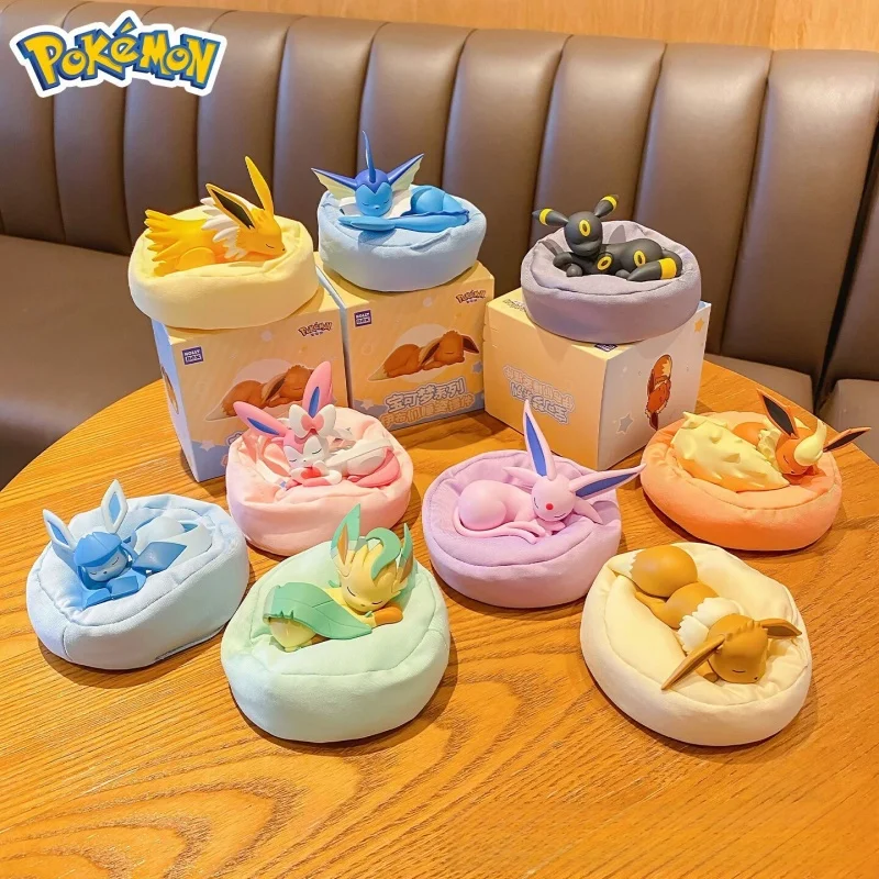 In Stock Eevee Sleeping Position Series Blind Box Sylveon Umbreon Flareon Jolteon Anime Desktop Decoration Model Toy view 5