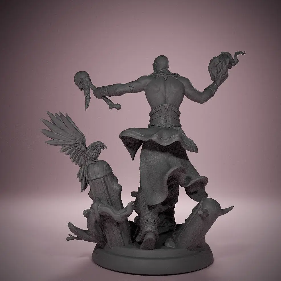 70mm White Wolf Inn Practicing 3D Printing Painting for Beginner Figurines Miniatures Decoration Crafts Gifts