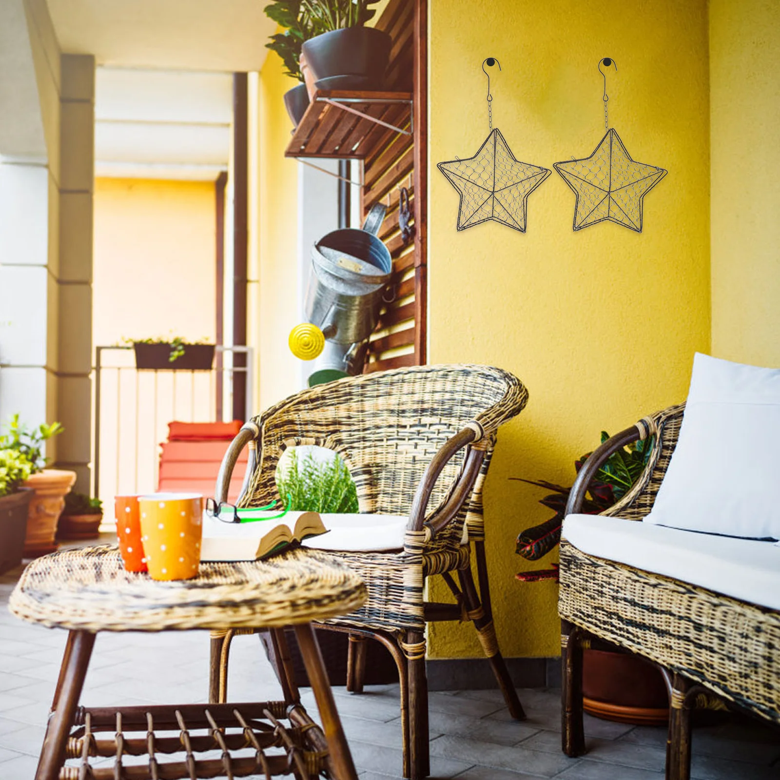 

Iron Frame Succulent Pot Small Space Saving Hanging Basket For Home Office Garden Wall Hanging Flowerpot Plant Container Iron