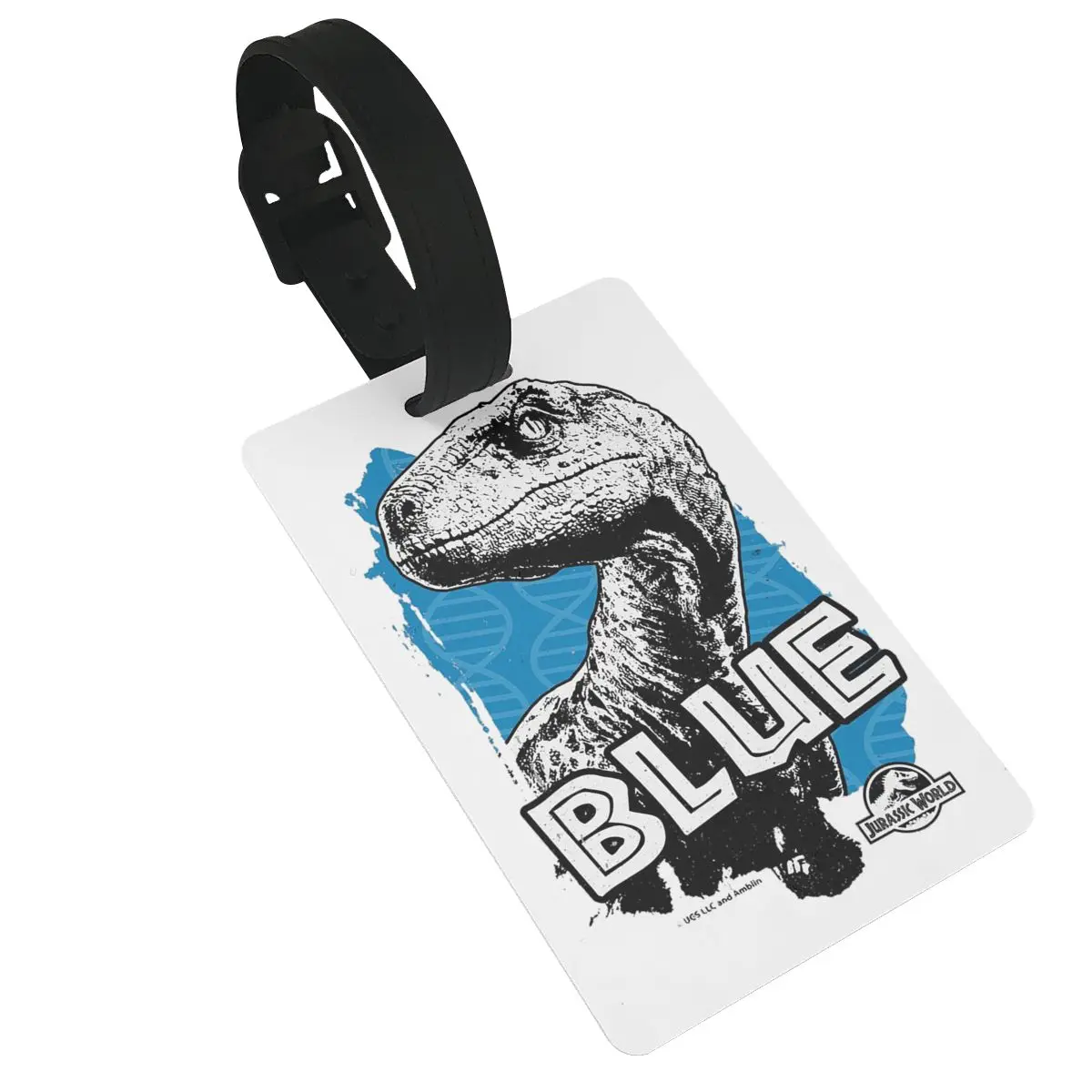 Jurassic World - Blue Fan Art Graphic Luggage Tags Suitcase Accessories Travel Baggage Boarding Tag Label Holder ID Name Address