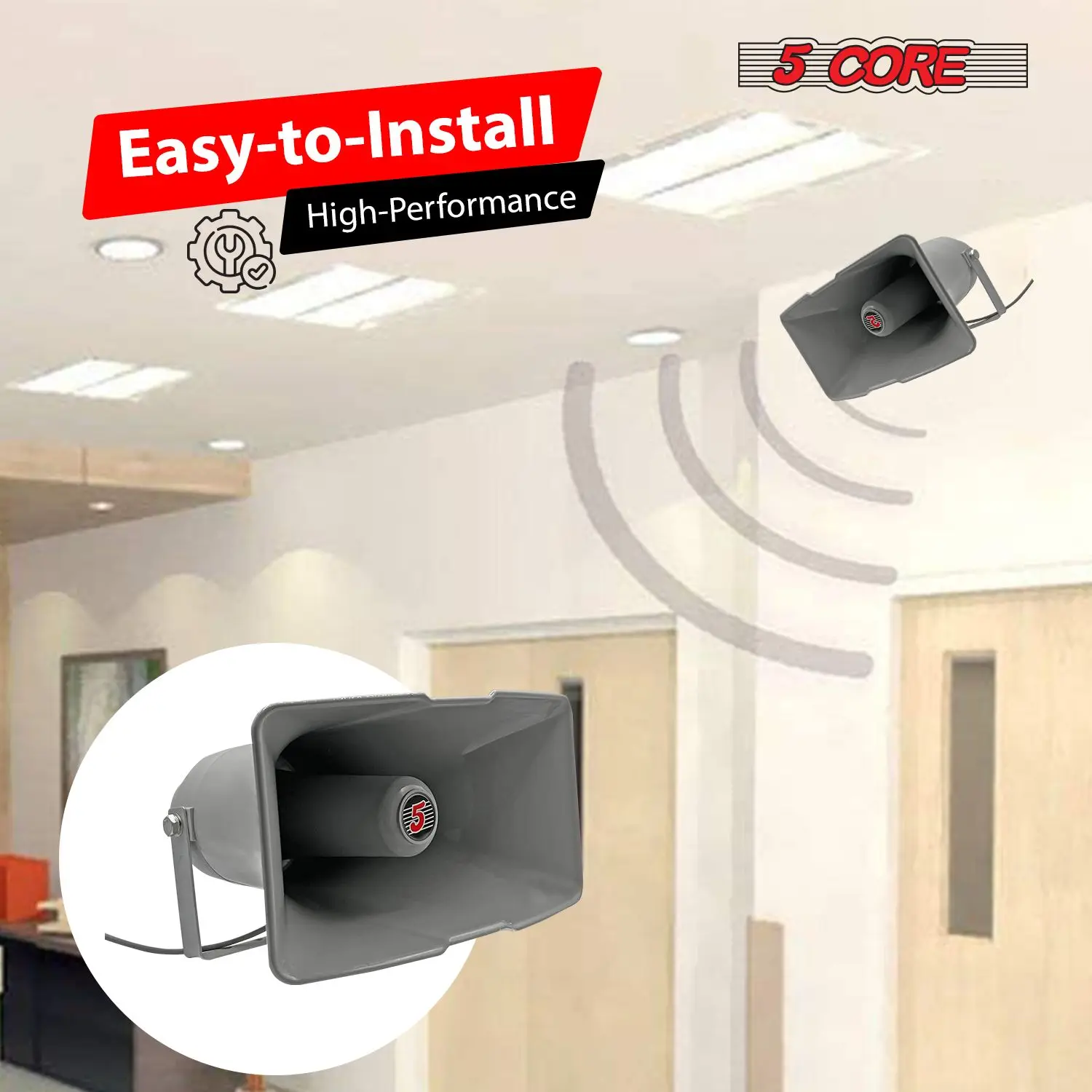 Altoparlante a tromba PA Altoparlante sirena da esterno 35W RMS Corno driver megafono ad alto volume