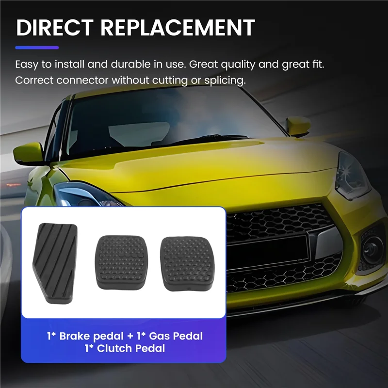 NEW-3PCS سيارة مسرع مخلب بدال فرامل وسادة مطاطية دواسة مجموعة غطاء لسوزوكي سويفت 49451-60B00