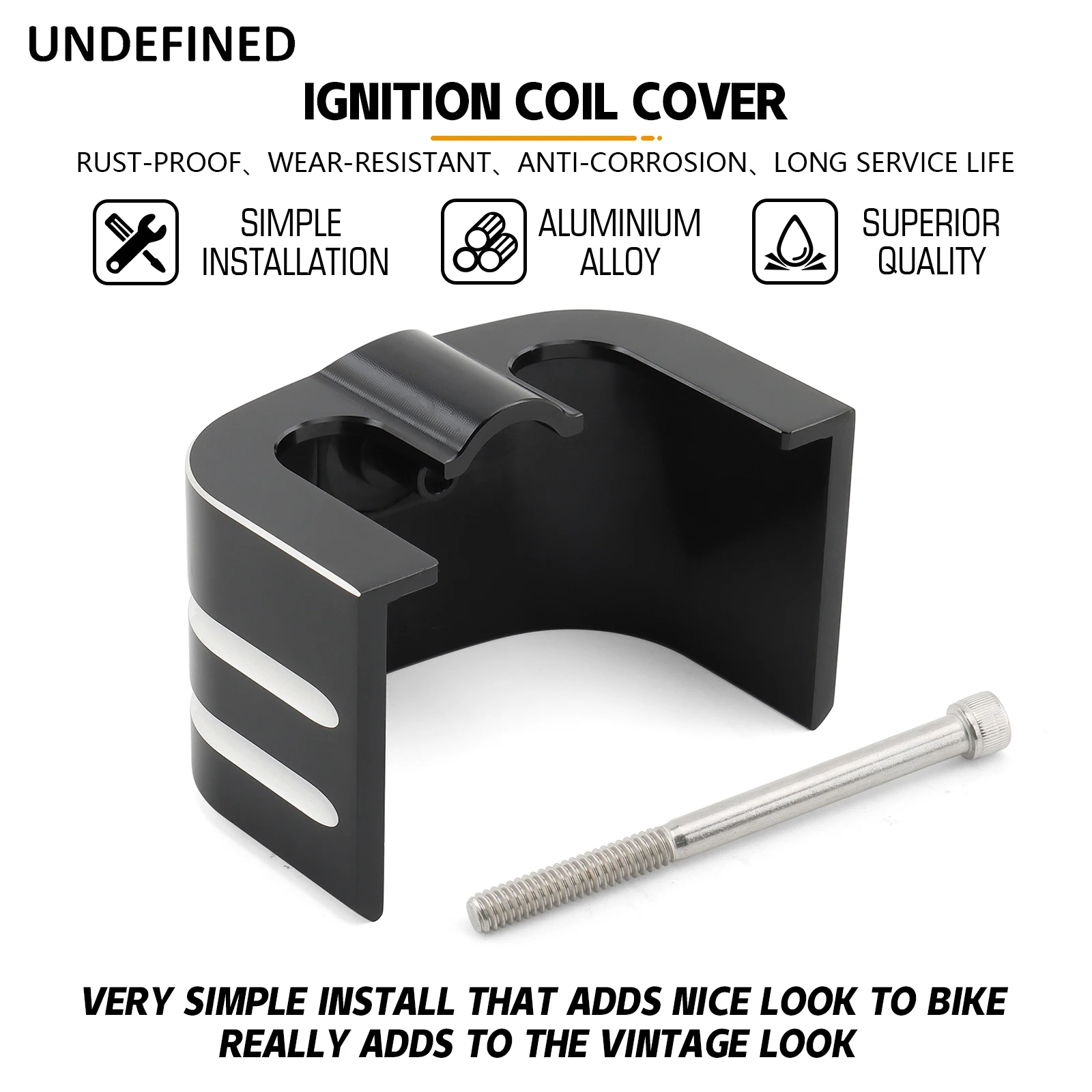 Black Chrome Ignition Coil Cover For Harley Softail Fatboy Slim Street Bob Breakout Low Rider Fat Bob Heritage Classic 2018-2023