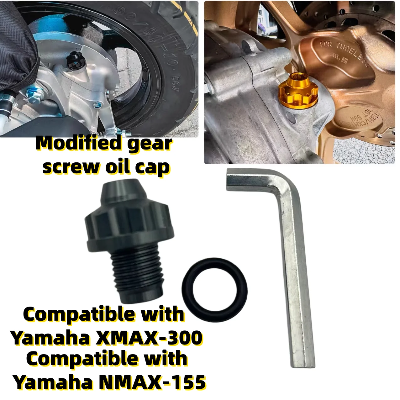 Suitable for Yamaha XMAX300 modified gear screws aluminum alloy rust-proof, waterproof and wear-resistant engine screws