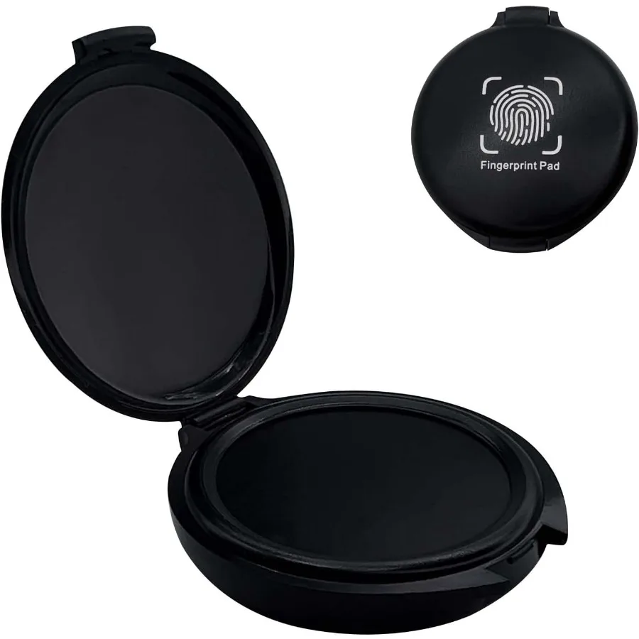 

Fingerprint Ink PadBlack Thumbprint Ink Pad for Notary Supplies Portable Fingerprint Kit for Identification Security ID Fingerp