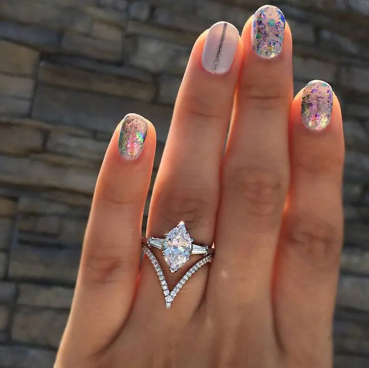 S925 Silver Hot Selling Micro Pave Egg Shape Stackable Rings Set Elegant Fine Jewelry For Ladies Dating Wedding Birthday Gift