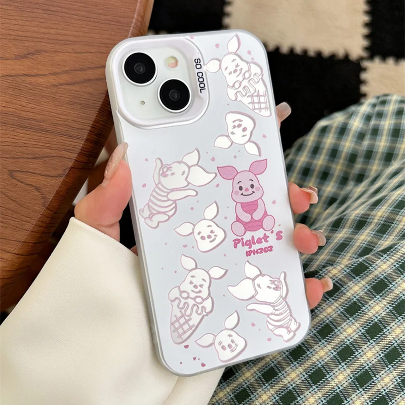 Cartoon Winnie Bear Pig Cute Case For Honor 90 Lite X9 X8 X9A X9B 70 50 200 Magic 4 5 6 Lite Colorful Silver PC Phone Case Cover