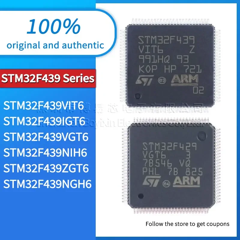 

STM32F439ZGT6 STM32F439VIT6 STM32F439NIH6 STM32F439NGH6 STM32F439VGT6 STM32F439IGT6 original genuine