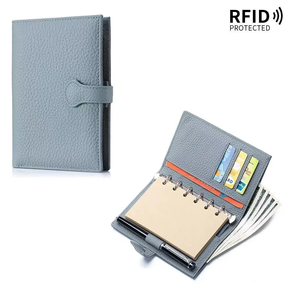 Lady Wallet Passport Holder Woman Wallet Coin Purse Genuine Leather Mini A7 Notebook Portable Notepad Leather Travel Pocket
