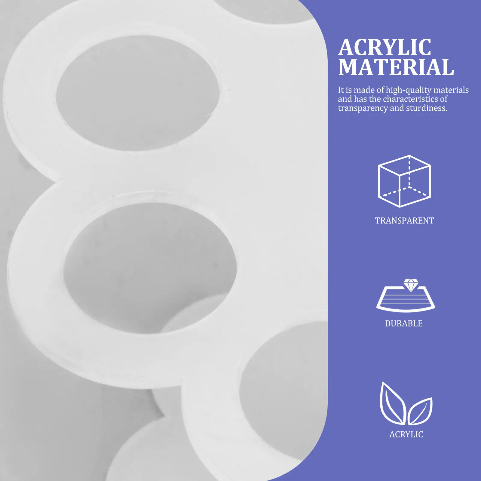 Acrylic Ice Cream Display Stand Party Cone Cones Egg Rolls Sushi Stable Balanced Fine Workmanship Clear