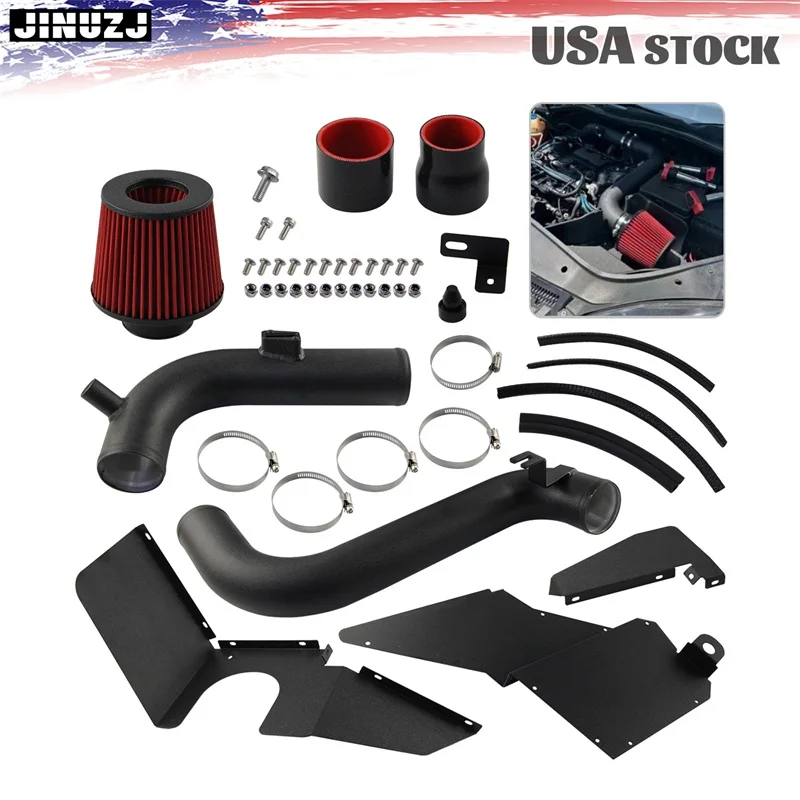 طقم مدخل الهواء البارد لشركة فولكس فاجن MK5 MK6 MK3 MK2 B6 باسات أودي A3/S3 06-08/13 EA113 أسود