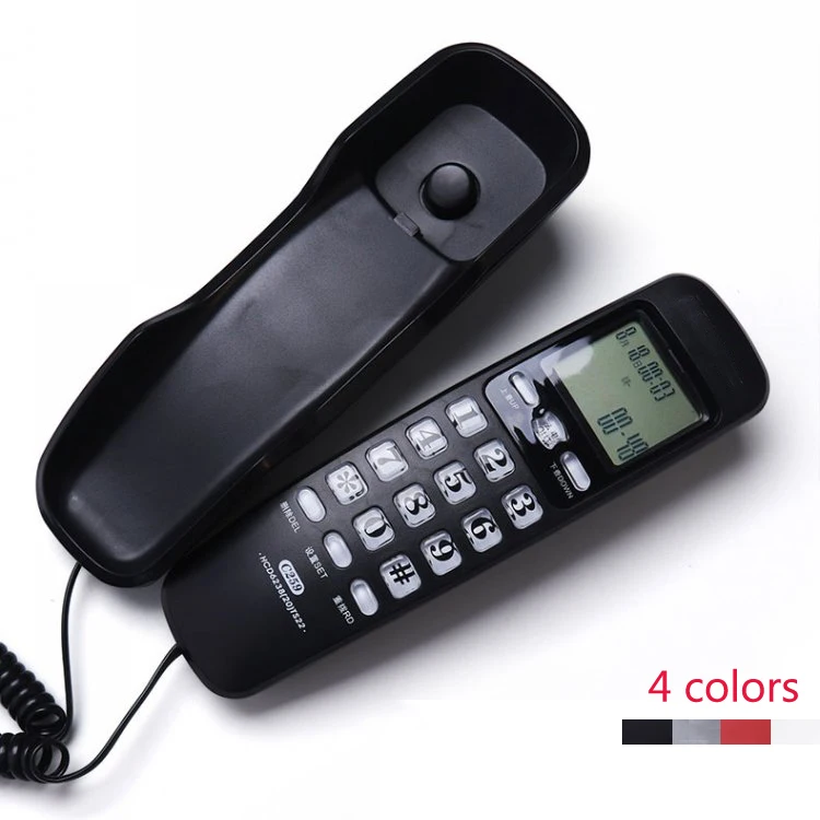 Wall Mounted Fixed Desktop Telephone Corded Phone portable Landline Table For Home Hotel office Small Extension caller ID T256