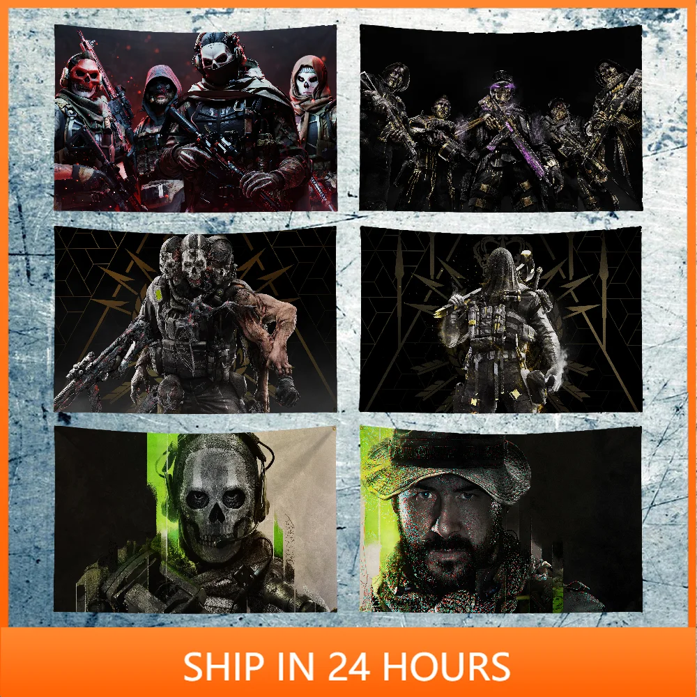 

COD Ghost Call of D-duty Flag Garden Flag Outdoor Decorate Creative Pattern Photo Living Room Wall Art Decor Banner