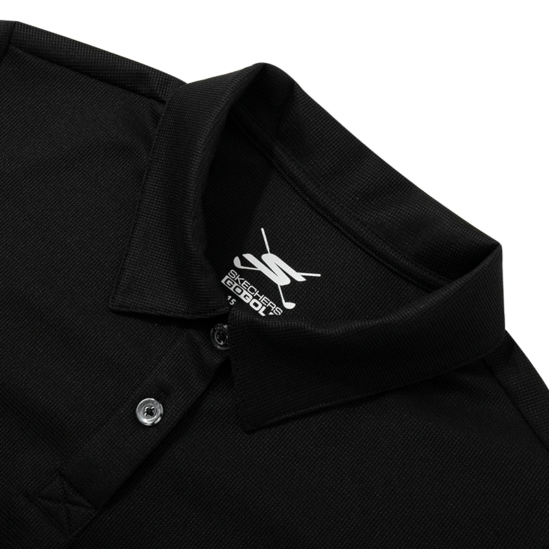 Skechers المرأة قصيرة الأكمام قميص بولو الرياضة محبوك مريحة للتنفس موضة التلبيب تي شيرت P224W161-03K8