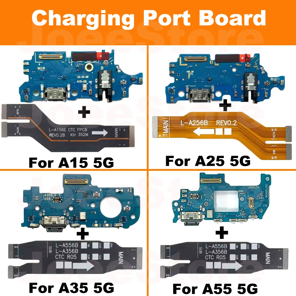 Charging Port Board For Samsung Galaxy A15 A25 A35 A55 5G A05 A05S Fast Charge Motherboard Connect Charging USB Dock Flex Cable