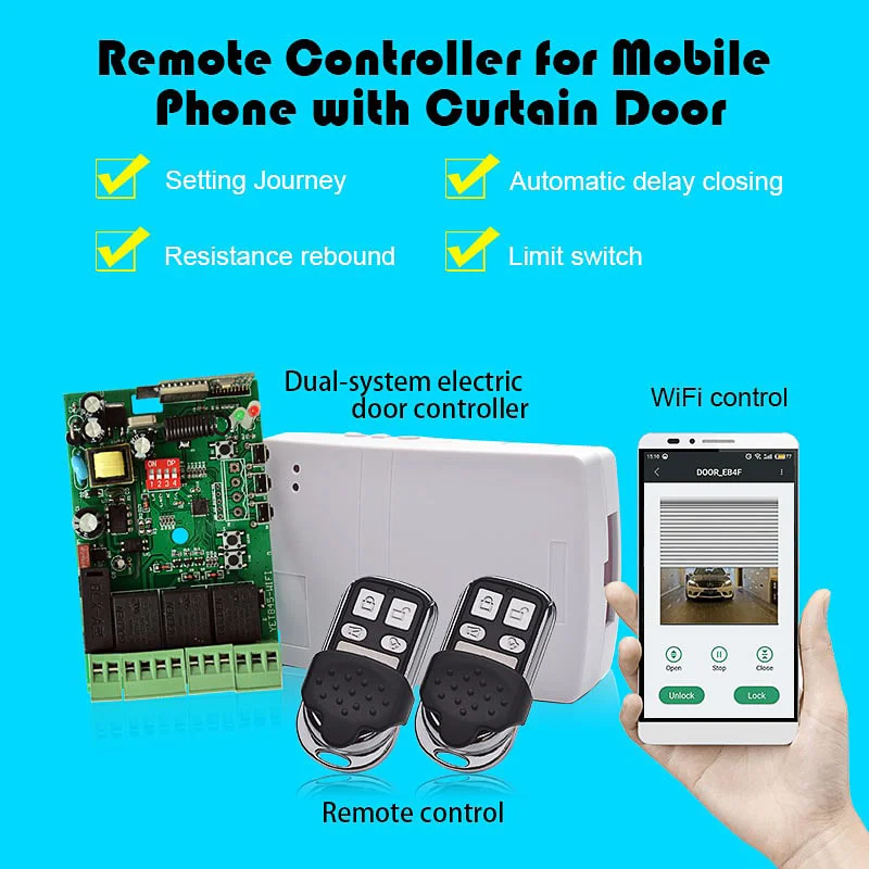 433mhz  WIFI Tubular Motor Rolling Shutter Receiverer Control Board Comes with Two Remote Controls