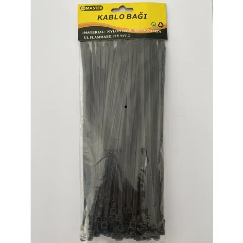 Big Master Cable Tie Plastic Velcro Clamp 3.6X200mm 100 Pcs Black