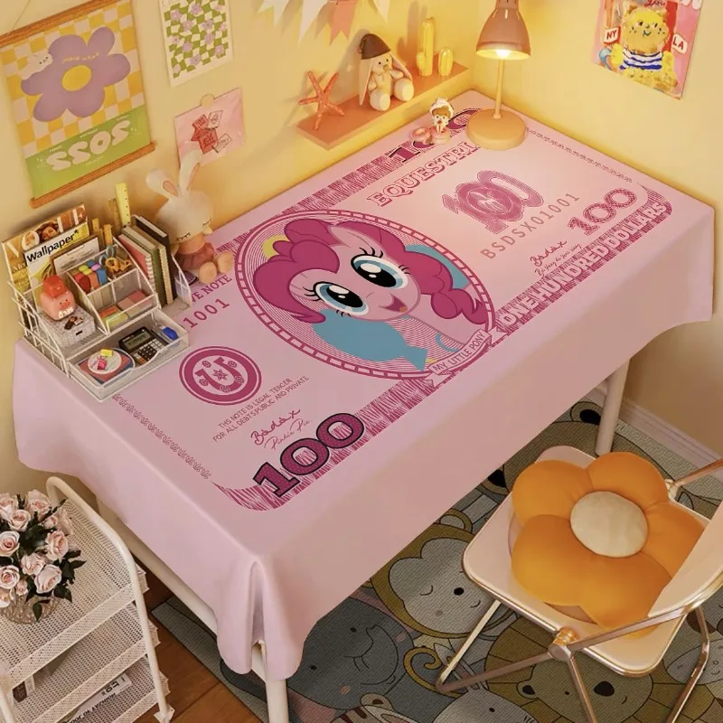 My Little Pony anime cartoon tablecloth Pinkie Pie Twilight Sparkle kawaii girly heart bedroom desk mat coffee table tablecloth