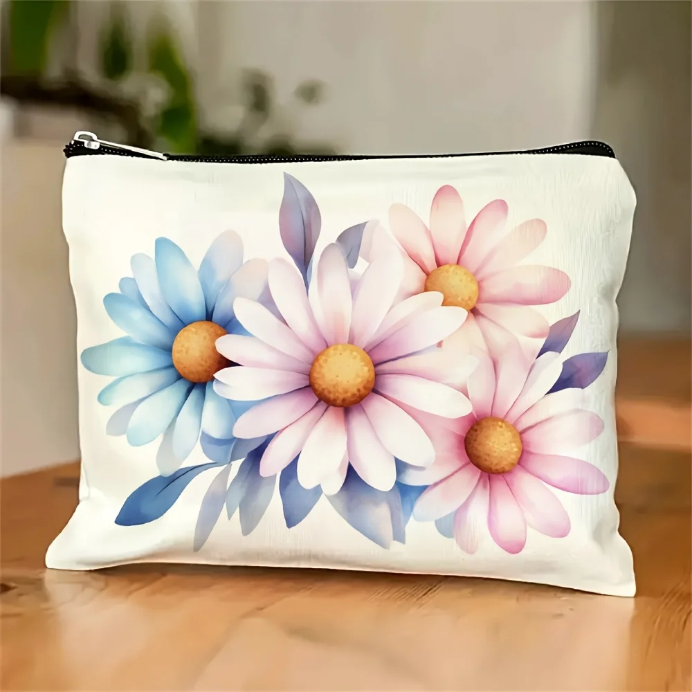 

ARetro Floral Makeup Bag- Multifunctional Zipper Pouch, Jewelry Storage Bag, Perfect Travel Zipper Small Storage Bag