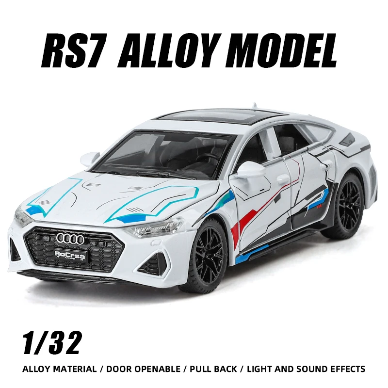 

1:32 RS7 Alloy model racing car Supercar simulation Collection value desktop ornament boy Children Birthday present Recommended