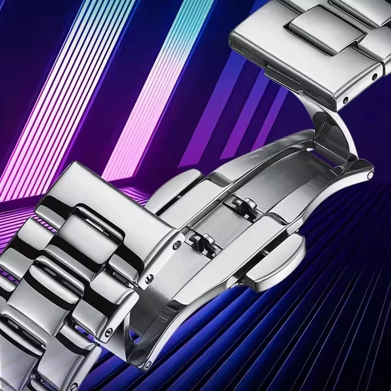 مارك Fairwhale 5210 جديد ساعة كوارتز رجالية ريترو التلفزيون الهاتفي تصميم الفولاذ المقاوم للصدأ مقاوم للماء ضوء الليل ساعة رجالية reloj hombre #4