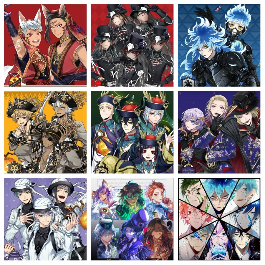 

Disney Twisted-Wonderland аниме алмазная живопись Фэнтези Ночной ворон колледж вышивка крестиком Diy подарок домашний декор