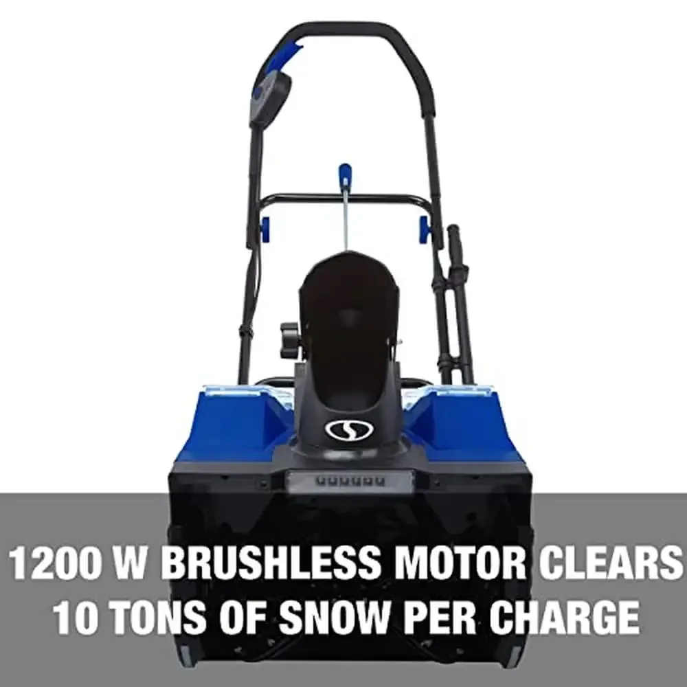 18-Inch IONMAX Cordless Snow Blower Kit 1200W Brushless Motor 4-Blade Auger 2 x 24V Batteries LED Light 20ft Throw Distance