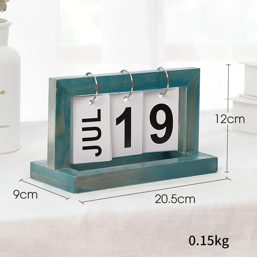 

Flip Calendar Wooden Page Turning Creative Home Office Desk Decoration Bamboo Style Modern Design