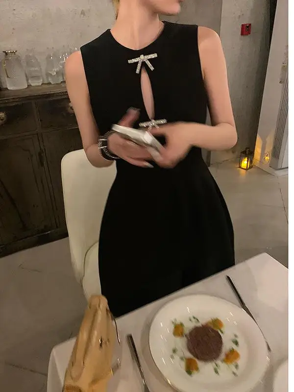 EvaSle Retro Bla Dr Lady-like Vita alta ort A-Line Compleanno Par Chic Donna Faion Poliestere No-sve Dr