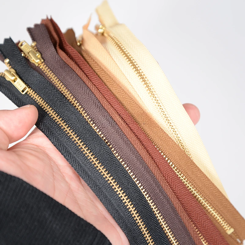 

30 шт./лот YKK молния 3 # 20 см металлический DA тянуть, медный антиникель, закрытый конец, карманный воротник, брюки, косметичка, ремесло, сделай сам