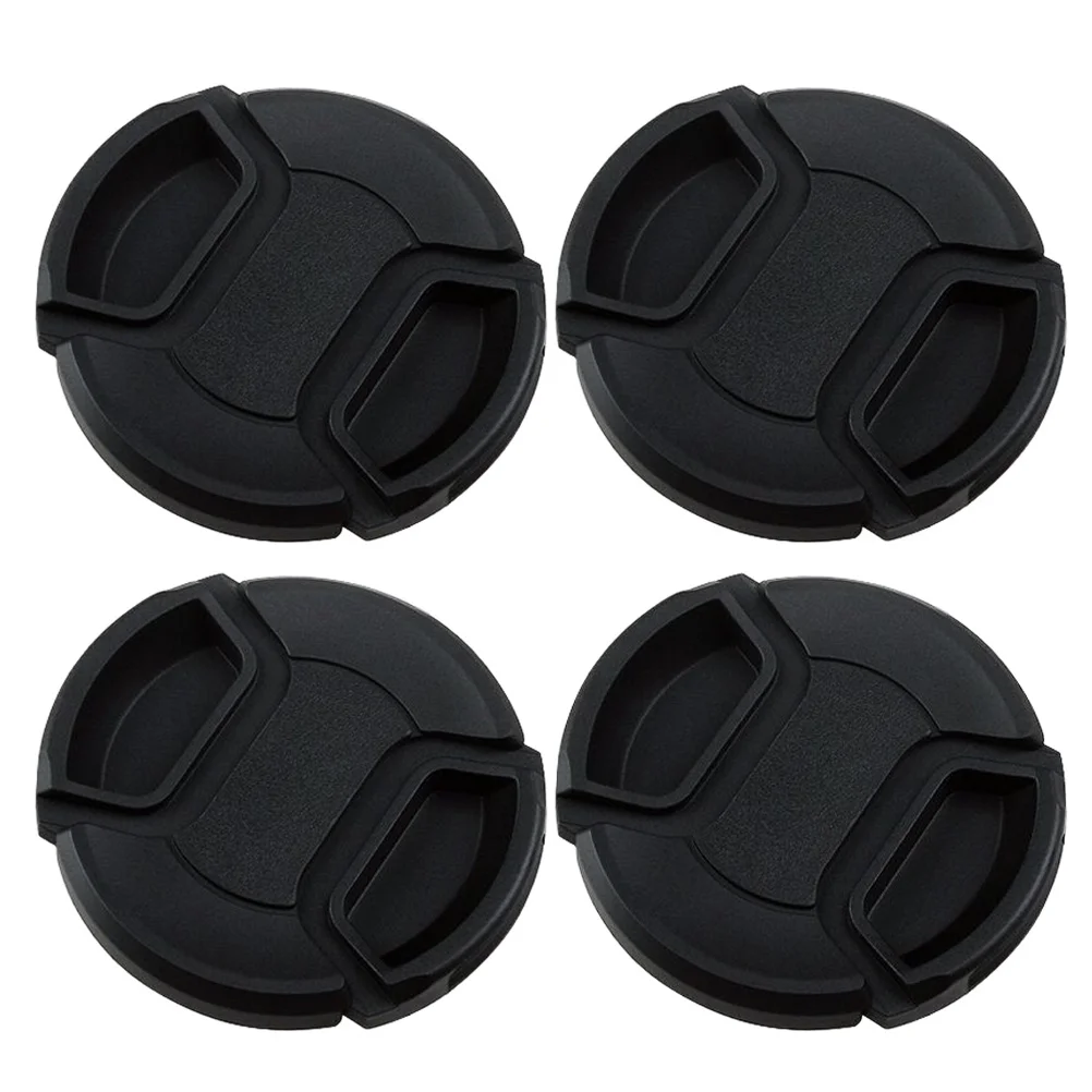 4 pcs 55Mm Lens Cover Splashproof Dustproof Camera Lens Protector Center Pinch Replacement For Photography Enthusiasts
