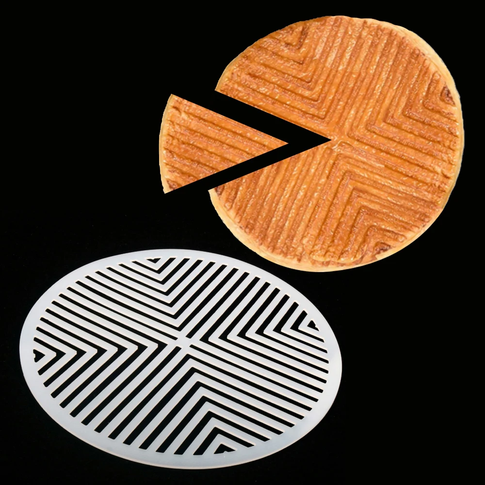 قالب طباعة نسيج الكعكة المقرمشة، قالب طباعة كعكة الملك للعام الجديد، لوازم خبز المطبخ، أدوات كعكة السيليكون #2