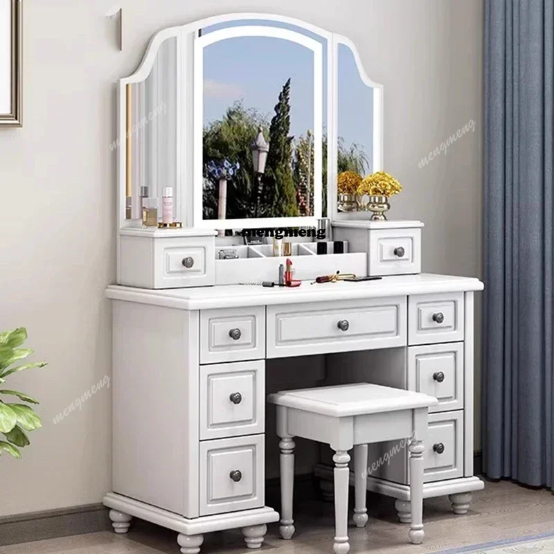 

Postmodern Aesthetic Vanity Table Storage Modern Europa Luxury Makeup Dresser Mirror Beauty Nordic Vestidores Unique Furniture