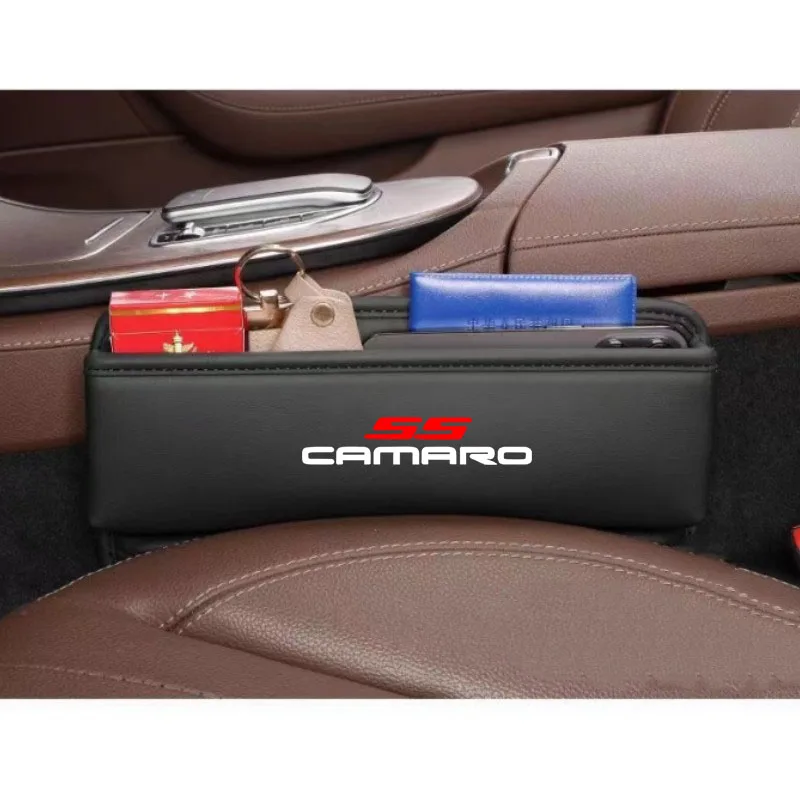 Car Seat Organizer Leather Crevice Storage Box Car Accessories for Chevrolet camaro ss Car Accessories