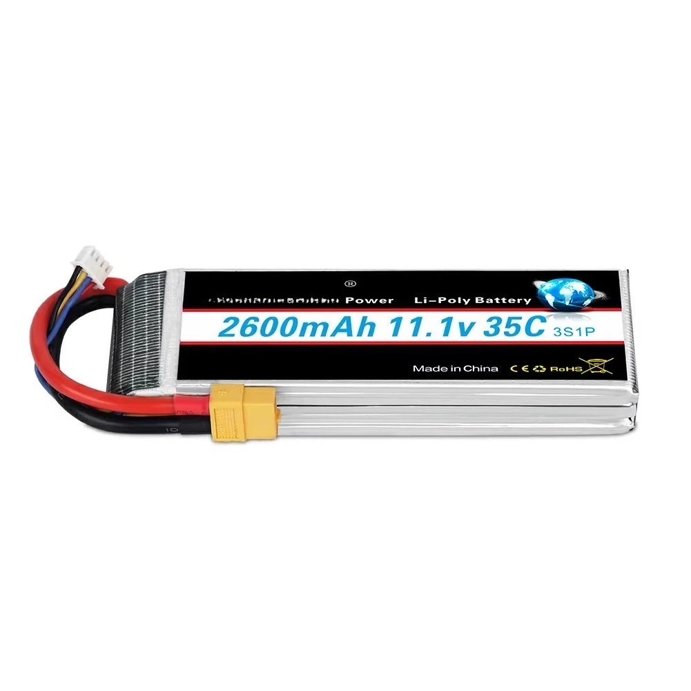 2S 3S 4S 5S 6S Lipo Battery 1500/2200/2600mah 35C with XT60 connector For rc car boat Quadcopter Helicopter trex-450 fpv drones