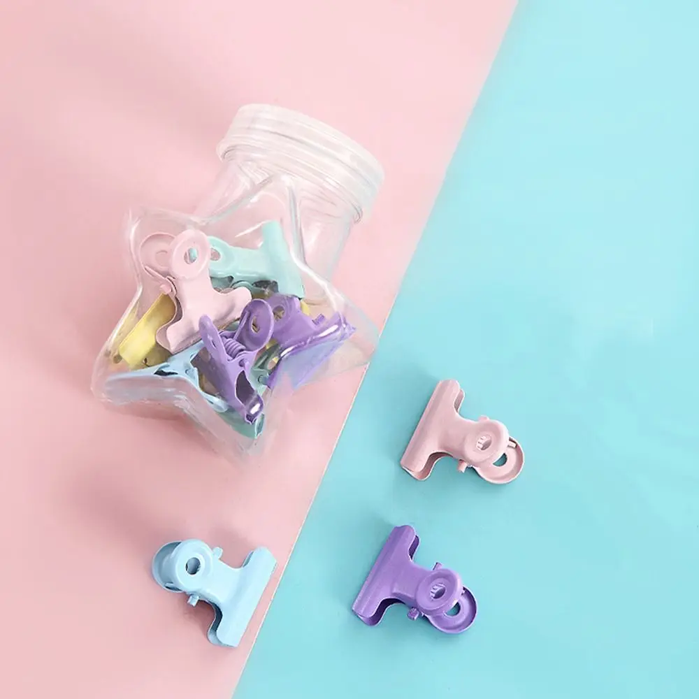 Foldback Clip Clear Binder Clips Stationery Long Tail Clip Push Pins Paper Clip Binding Supplies Metal Thumbtack Binder