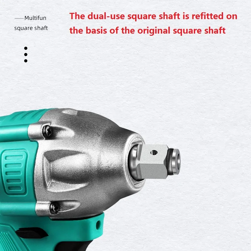 Electric wrench conversion head drill dual-purpose square shaft multi-purpose modified screwdriver T-type shaft accessories