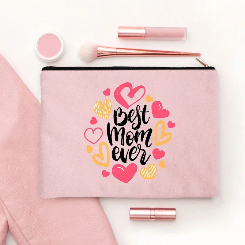 Bolsa de maquillaje para mamá, organizador de viaje para cosméticos, almacenamiento conveniente de Perfume, bolsa de lona ecológica, bolsa de aseo, estuche de maquillaje, bolsos de mano