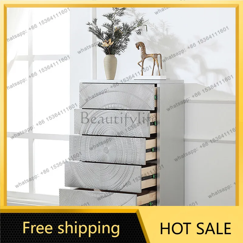 LD American light luxury small apartment entry foyer porch cabinet bedroom drawer storage cabinet