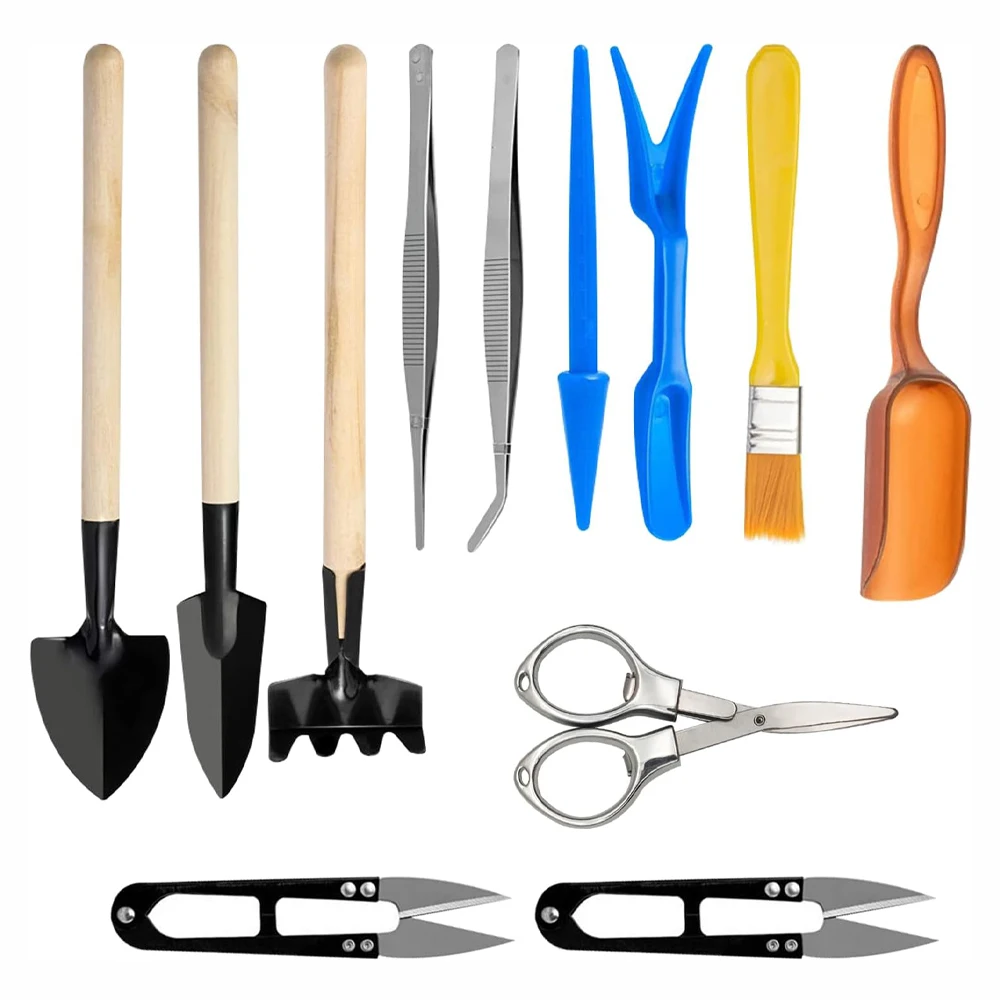 Garden Tool 12 Piece Set Mini Garden Tools Multi-Function Shovel Harrow Shovel Household Plant Pine Soil Shovel