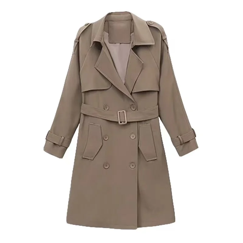 Spring Autumn Trench Coat Women 2024 New Korean Mid Long High-End Temperament Fashion Overcoat Windbreaker Female Outerwear