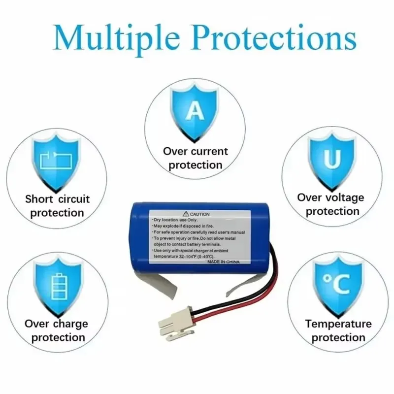 14.4V 6800mah Rechargeable Lithium Battery For ILIFE A4s A6 V7s Plus A9s W400 Robot Vacuum Cleaner INR18650 M26-4S1P Batteries