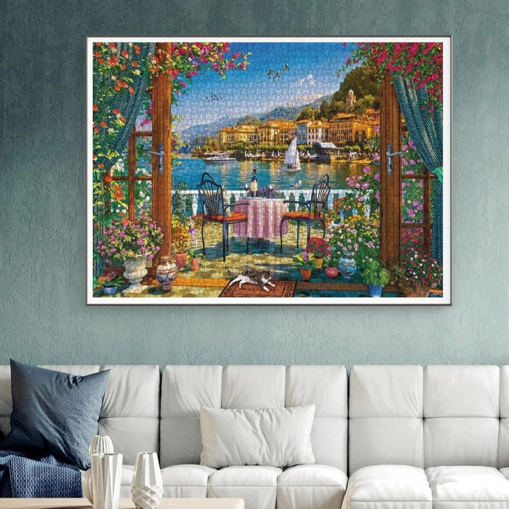 Adult Como Terrace Jigsaw Puzzle 1000/500/300/120 Pieces Stress Relief Entertainment Toys Wood Puzzles Home Decor Birthday Gifts
