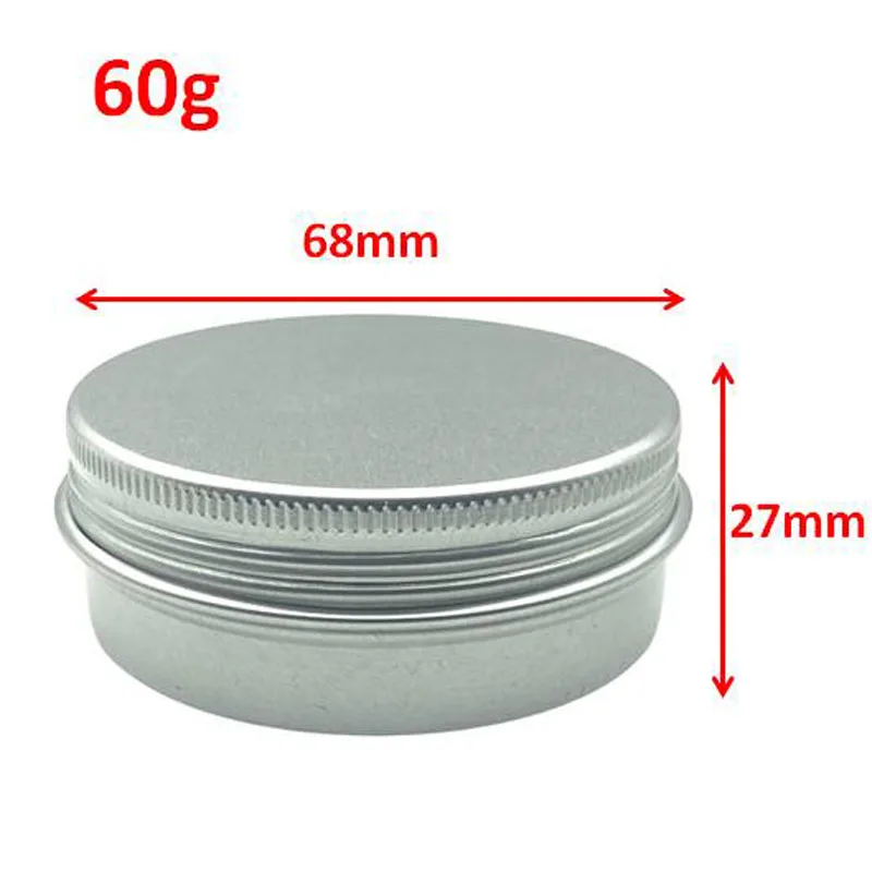 10 Stuks 5g 10g 15g 20g 30g 50g Lege Zilveren Aluminium blikken Blikjes Schroef Top Ronde Kaars Spice Blikken Blikjes met Schroef Deksel Containers