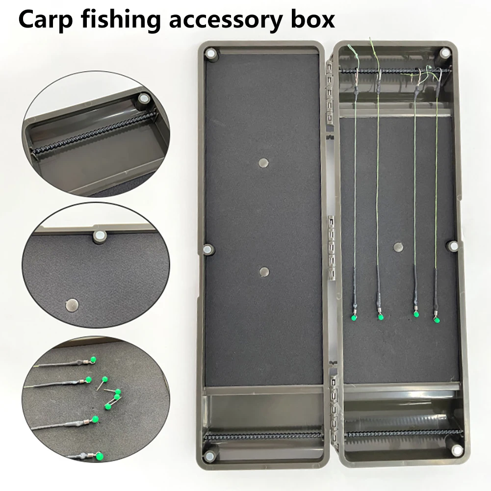 

Carp Fishing Rig Storage Case Compartment Fishing Tackle Box Swivels Hook Bait Storage Organizer Fishing Tackle Accessories Box