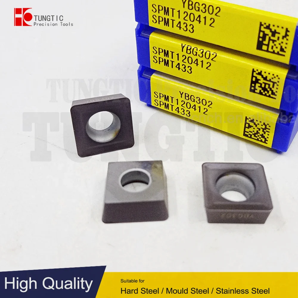 

SPMT120412 YBG302 ZCC Milling Inserts Carbide Cutter For CNC SPMT 120412