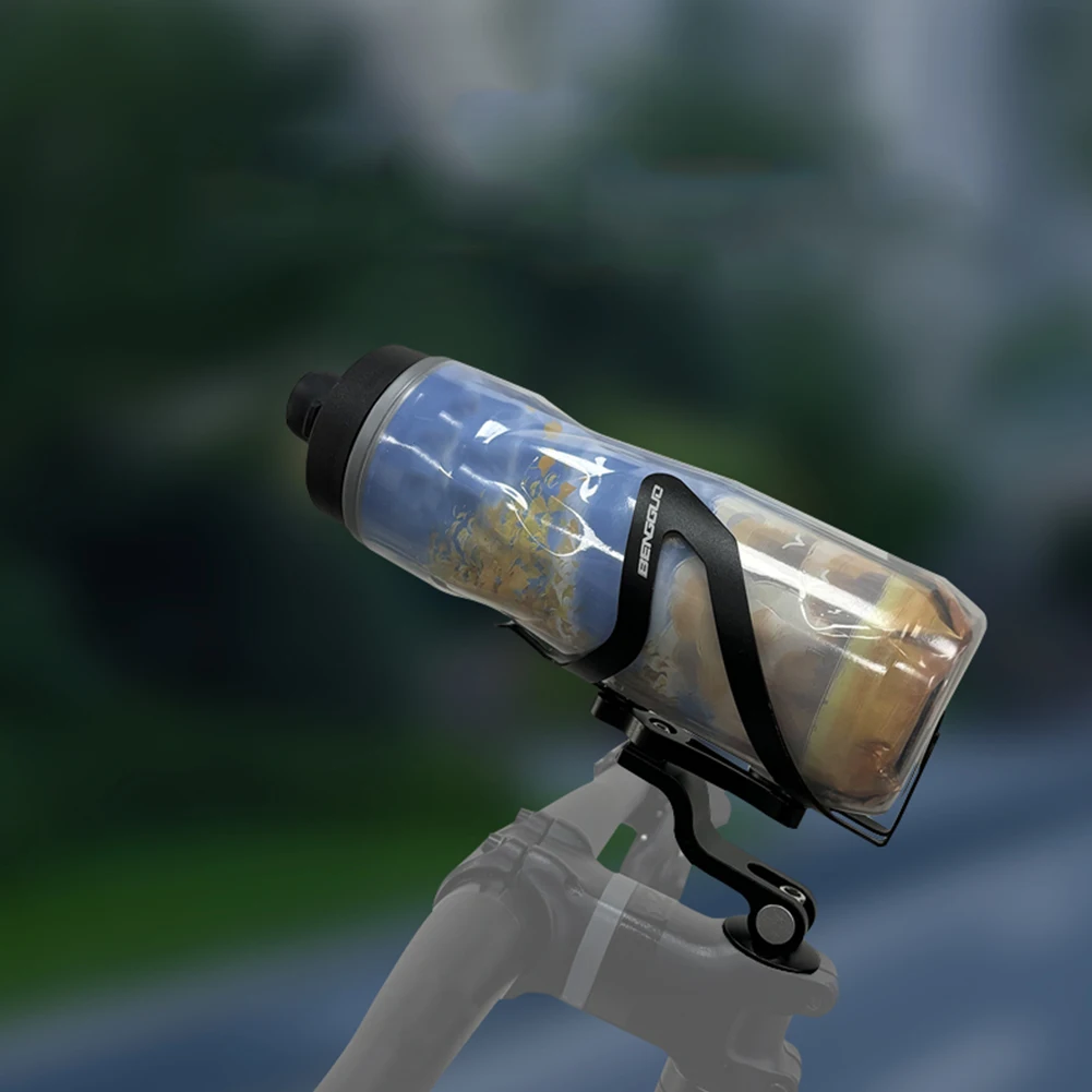 

Держатель для бутылки с водой на велосипеде, адаптер для крепления, регулируемый угол, адаптер для клетки для бутылки на руль велосипеда для езды на открытом воздухе